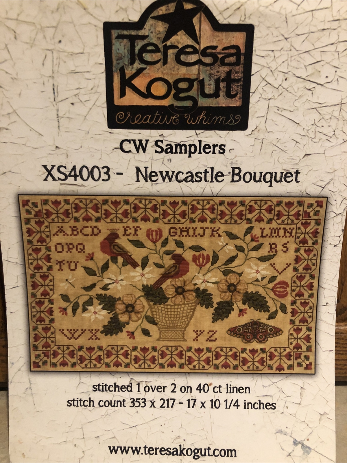 NEW Teresa Kogut Cross Stitch Chart/Pattern “Newcastle Bouquet” | eBay