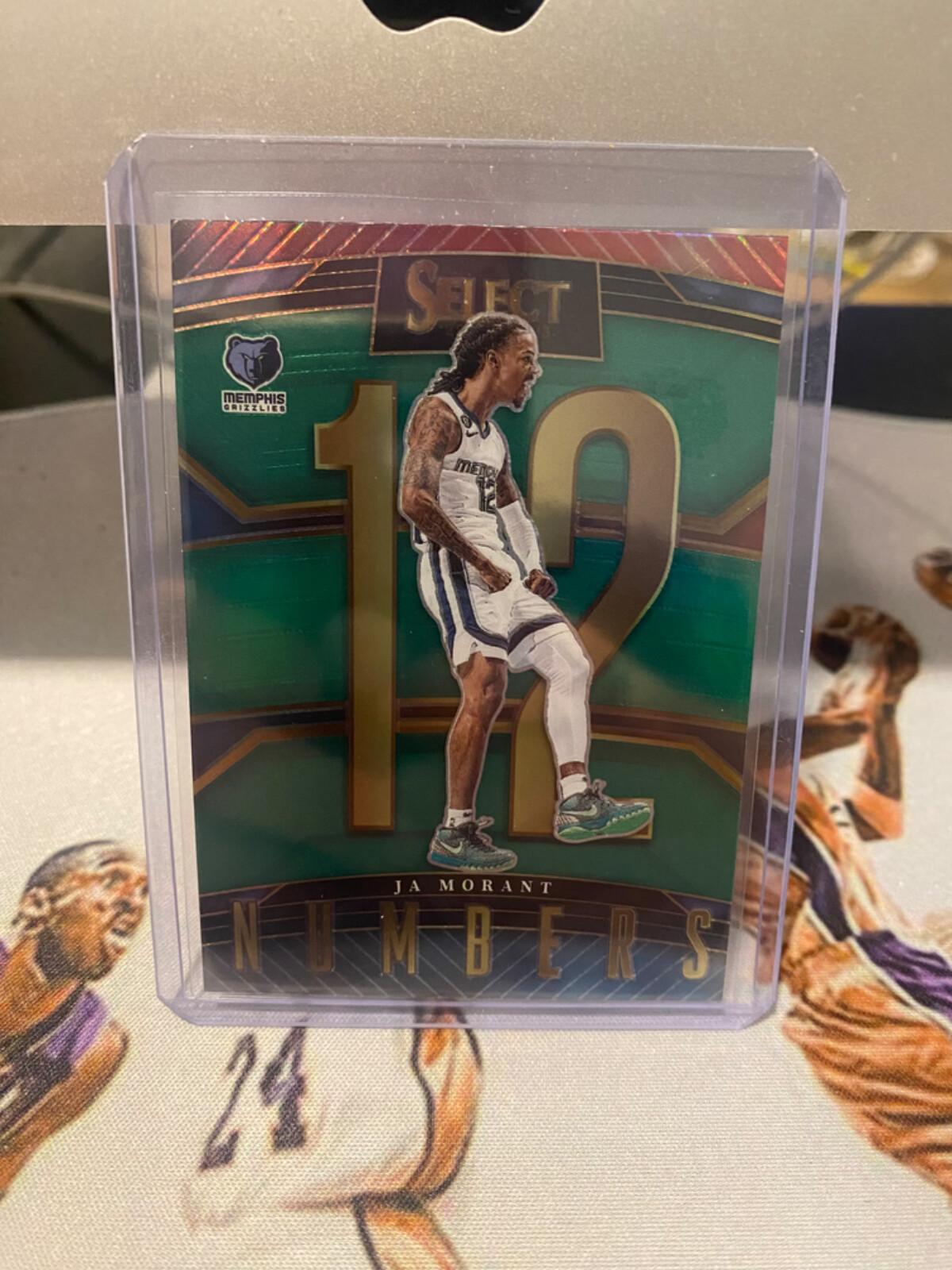 2022-23 Panini Select Ja Morant Numbers Insert Green Prizm Parallel #1