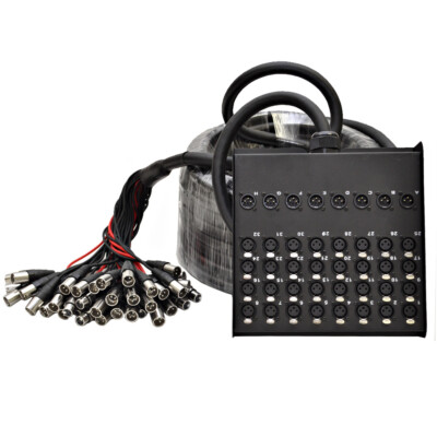 #ad Seismic Audio 32x8 Channel XLR Low Profile Circuit Board Snake Cable 100 Feet $499.99