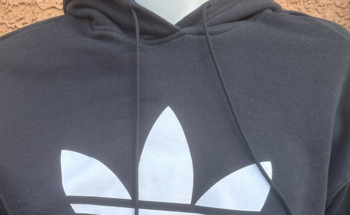 Authentic Adidas Hoodie Pullover Black Adidas Logo, Siza Medium Sweatshirt - Picture 6 of 8