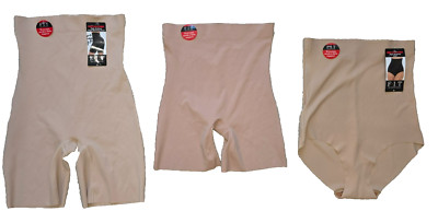 3-Pack F.I.T. Firm Control High Waisted Mid Thigh Slimming Short - Nude - Size M