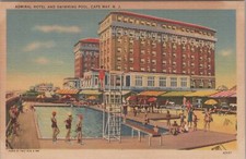 Postcard Admiral Hotel and Swimming Pool Cape May NJ 