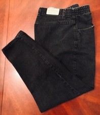 Riders Vintage USA Made High Waist Tapered Leg Jeans Black 22W Petite (35x25)
