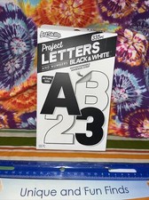 ArtSkills 2.5" Poster Letters  Numbers, A-Z and 0-9, Assorted, Black  White