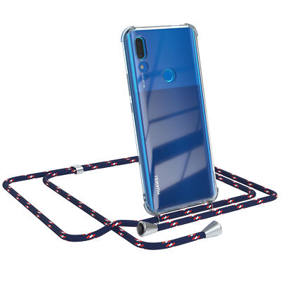 Huawei P Smart Z Y9 Prime 2019 Hülle mit Kette Band Handy zum Umhängen Navy Blau
