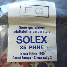SERIE GUARNIZIONI CARBURATORE LANCIA FULVIA 1.3/SIMCA RALLY2 SOLEX 35PHHE