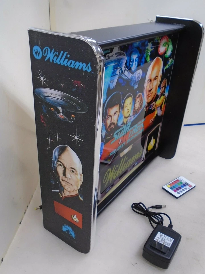 Williams Star Trek Next Generation Cabezal Pinball Pantalla LED Caja de Luz Foto 3 de 4