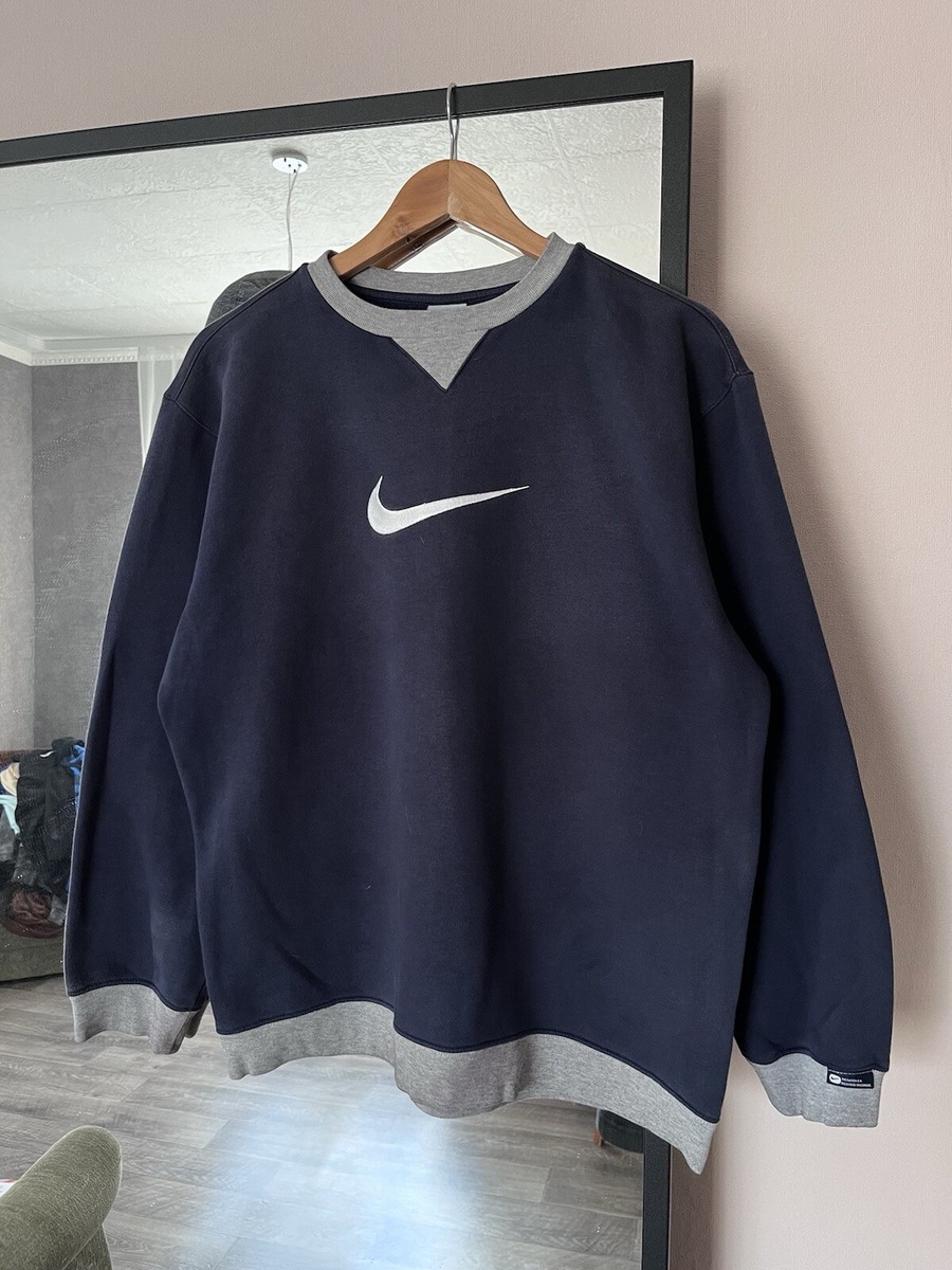 Nike Vintage 90's Center Swoosh Big Logo Embroider Pullover