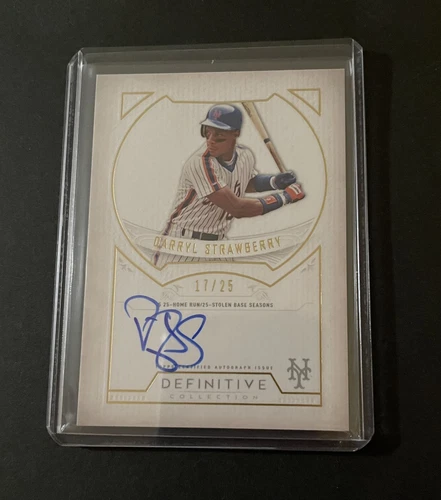 Darryl Strawberry 2019 Topps Definitive Collection Auto Card 17/25 New York Mets