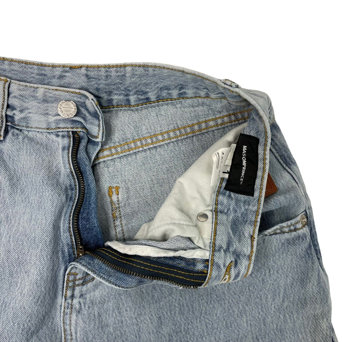 デニム・ジーパン [MASONPRINCE] Linen Blend Summer Relaxed Denim Pants Mason Prince Denim Jeans Blue 26w 31l | eBay