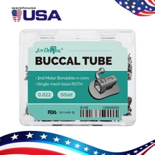Dental Orthodontic Buccal Tube 2nd Molar Roth.022 Bondable Non-Conv Mesh Base