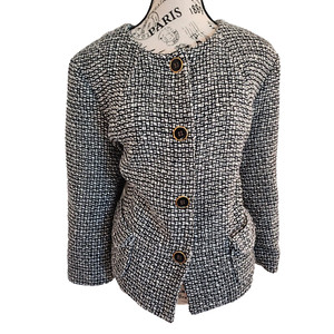 VICTOR ALFARO white and black wool blazer- size 16W