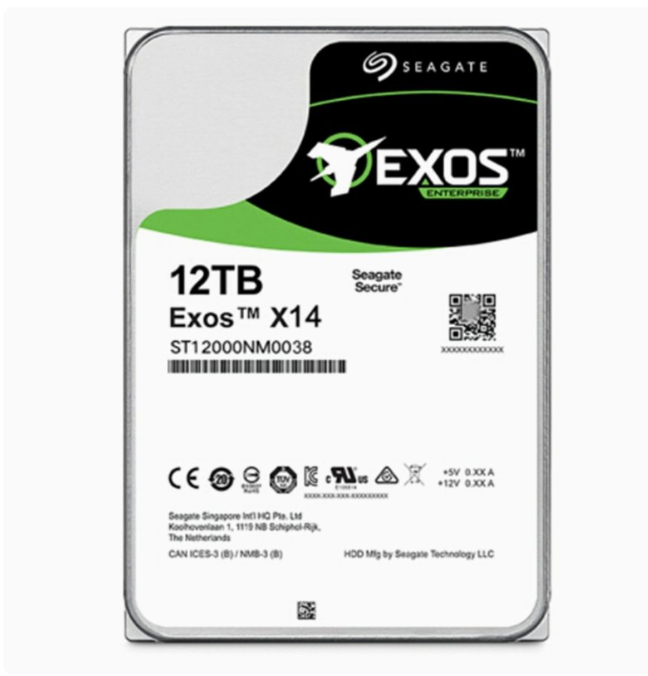 Seagate Exos X14 12TB 3.5インチ HDD ② Seagate 12TB HDD Exos X14 7200 RPM 3.5