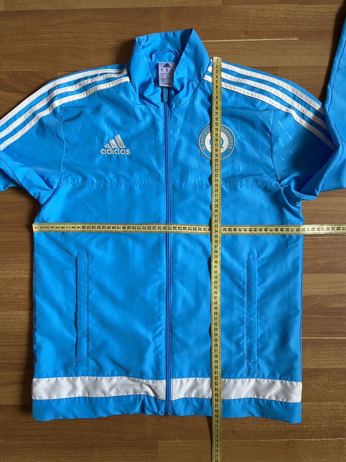 OLYMPIQUE MARSEILLE 2015 2016 FOOTBALL SOCCER TRACK TOP JACKET ADIDAS