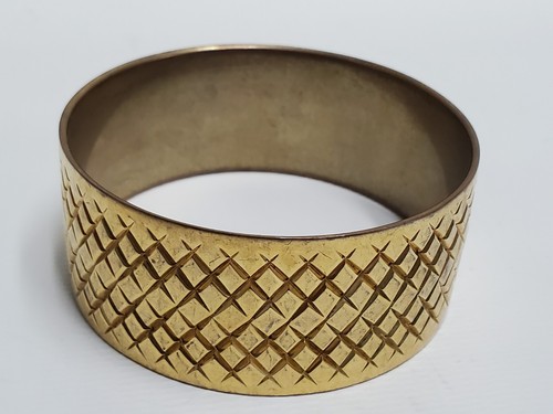Monet Armband Messing goldfarben (Replik) 74 g - 3" - 29 mm breit - Bild 9 von 20
