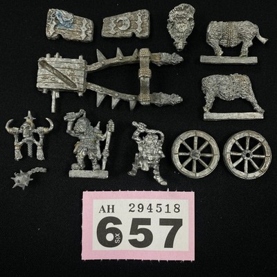1 GOBLIN KING CHARIOT WARHAMMER FANTASY THE OLD WORLD ORCS AND GOBLINS METAL WFB