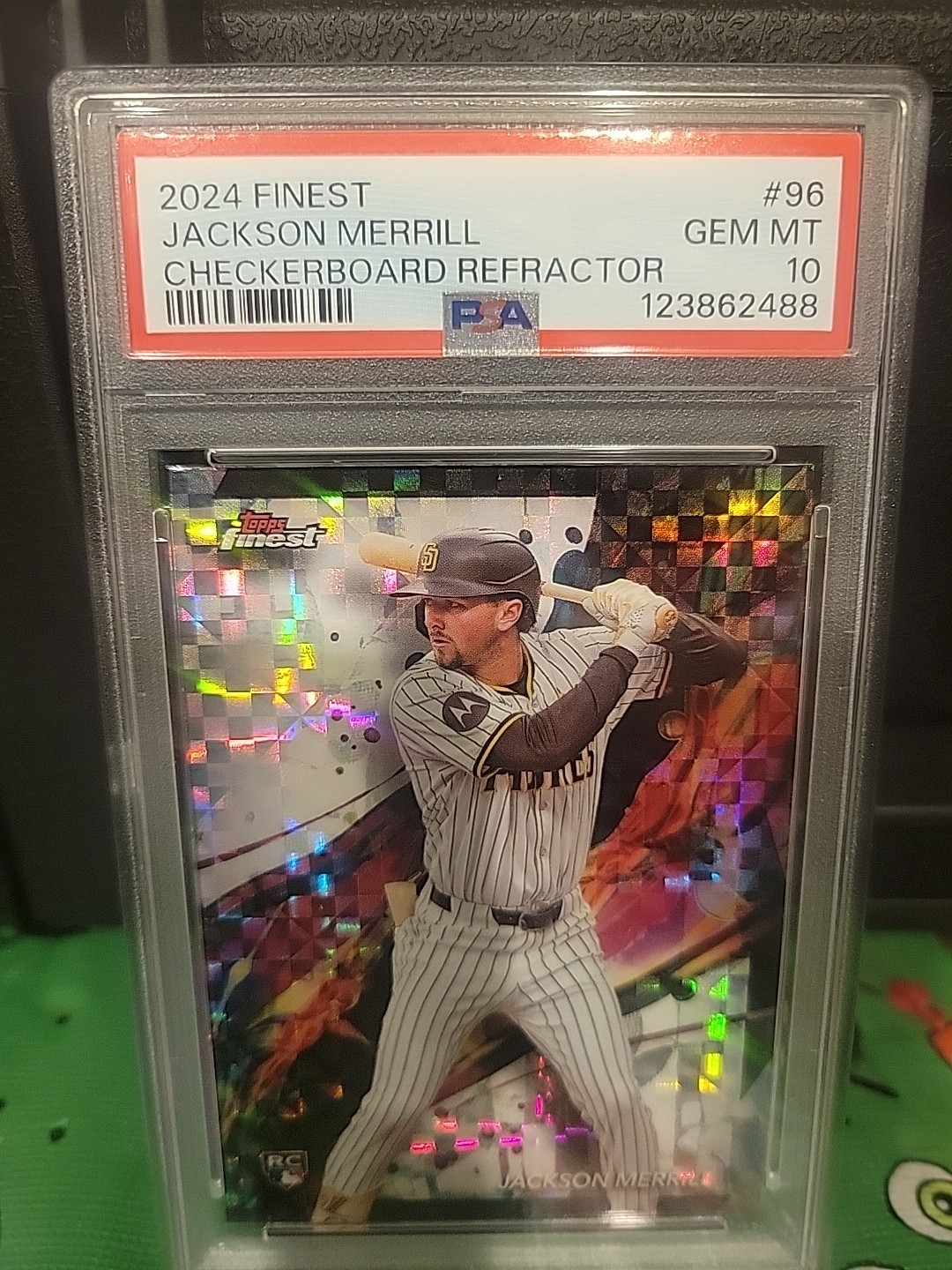 2024 Topps Finest - Common Jackson Merrill #96 Checkerboard Refractor (RC)