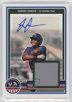 2023 USA Baseball Stars & Stripes Signature Materials Termarr Johnson Auto uk2