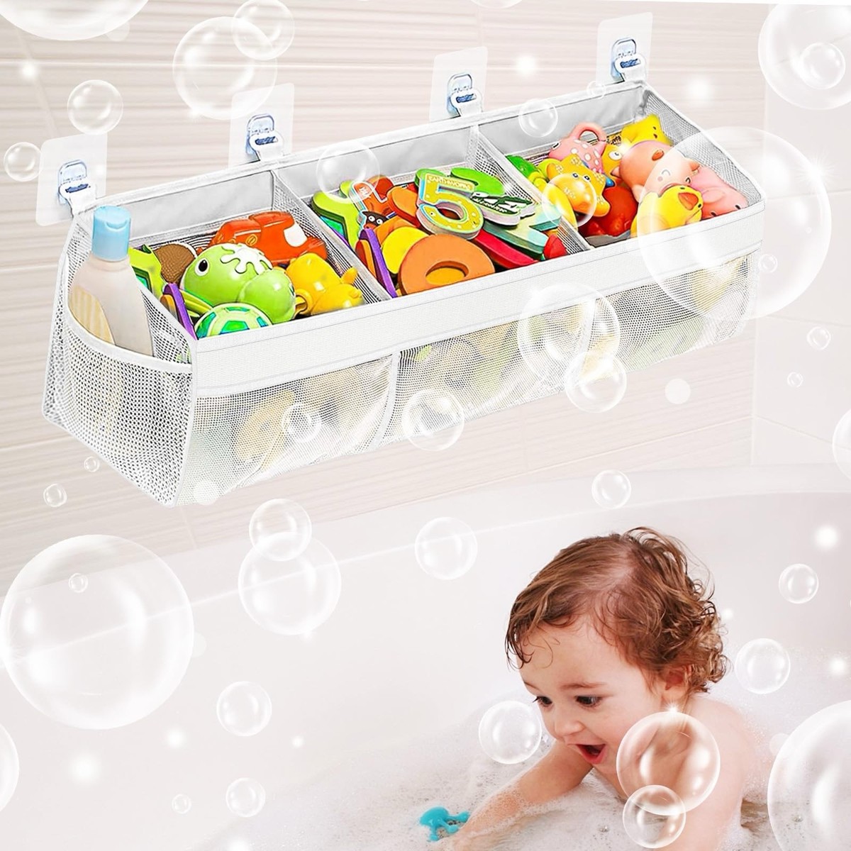 Bath Toy Holder Mesh Toy Storage Baby Bath Toy Storage Bag