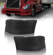 Volvo VNL 2004-2015 L R Side Extension Corner Bumper w/o Fog Light Hole Set Pair