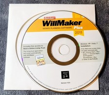 Quicken WillMaker Plus 2011 Estate Planning Software CD Windows XP Vista 7