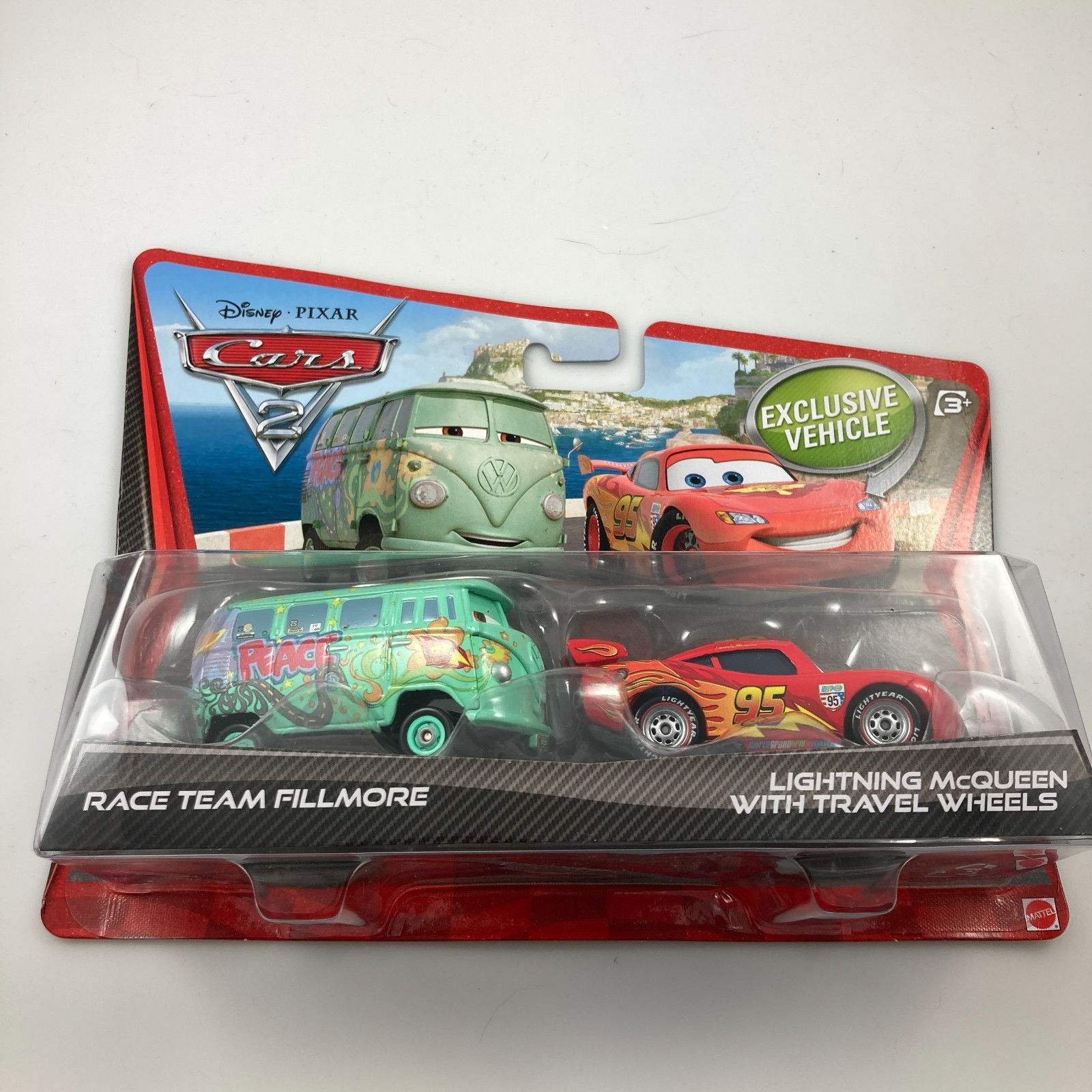 Disney Pixar Cars 2 Diecast Twin Pack Race Team Fillmore & Lightning McQueen