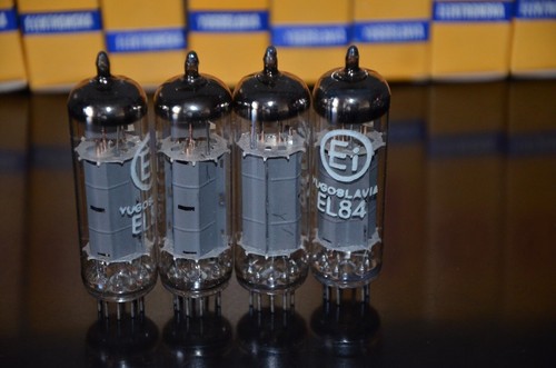 EL84 6BQ5 EI Mullard - NOS platinum matched quad Made in Yugoslavia Philips tool - Picture 7 of 8