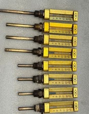 Marine Industrial V-Shape Thermometer 0-200 C Brass Stem Yellow Body New