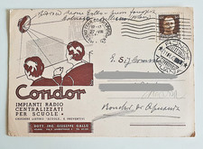 cartolina pubblicita' condor impianti radio per scuole f.grande 1943