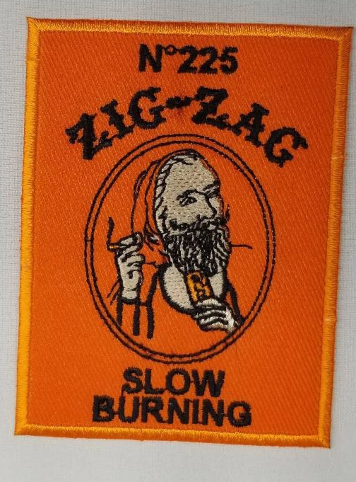 Zig Zag #225 Slow Burning Patch Vintage Style Smoking Logo