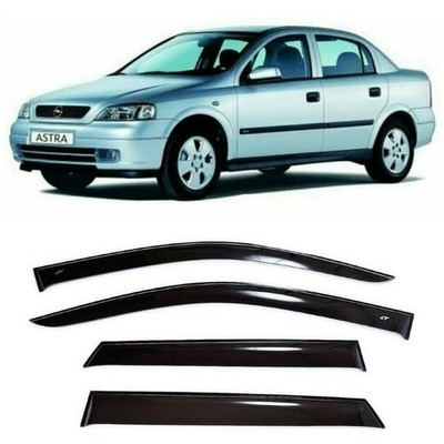 Tape-on Window Visors Rain Guards Fit Opel Astra G Sd/Hb 1998-05 Wind Deflectors