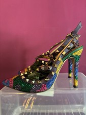 VALENTINO GARAVANI ROCKSTUD PUMPS WITH MULTICOLOURED RHINESTONES