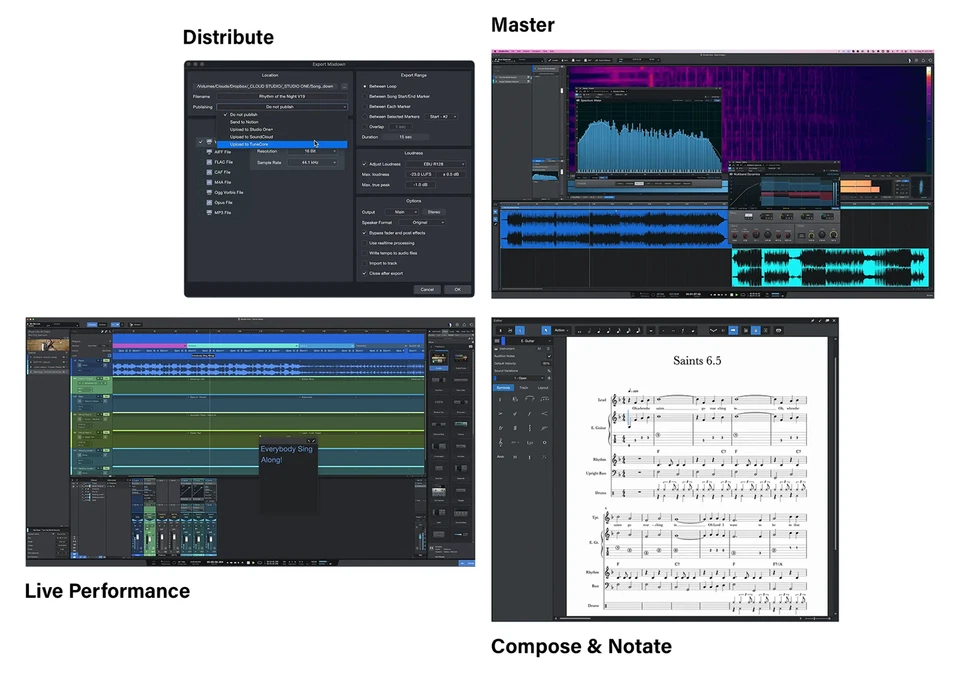 Software de producción musical de grabación PreSonus Studio One Pro 7 DAW Foto 4 de 4