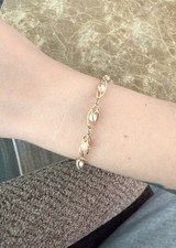14kt yellow gold pearl bracelet