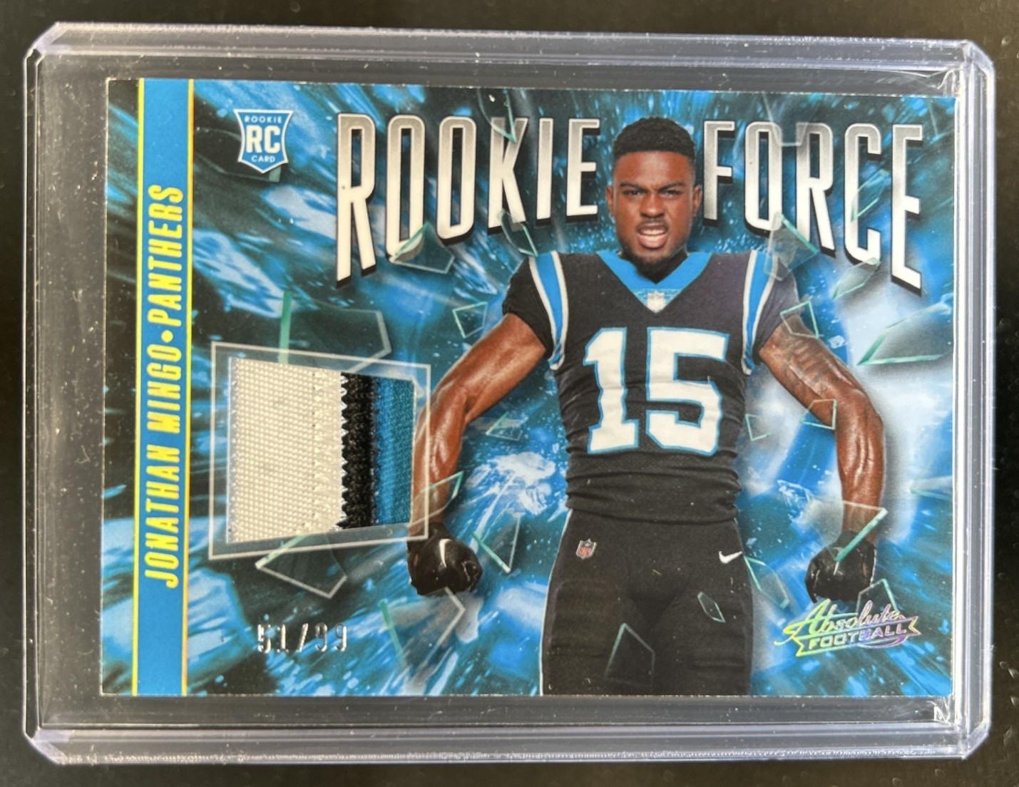 Jonathan Mingo Panini Absolute Rookie Force Relic #RF16 Gold