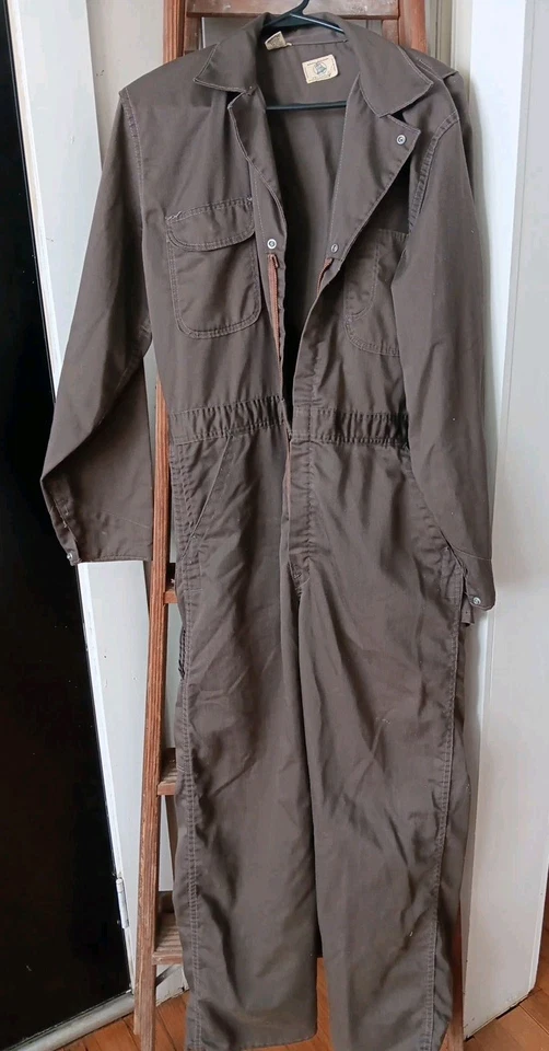 Mono Denim Vintage Retro Wrangler Azul Campana Marrón Talla 40 Regular Foto 2 de 4