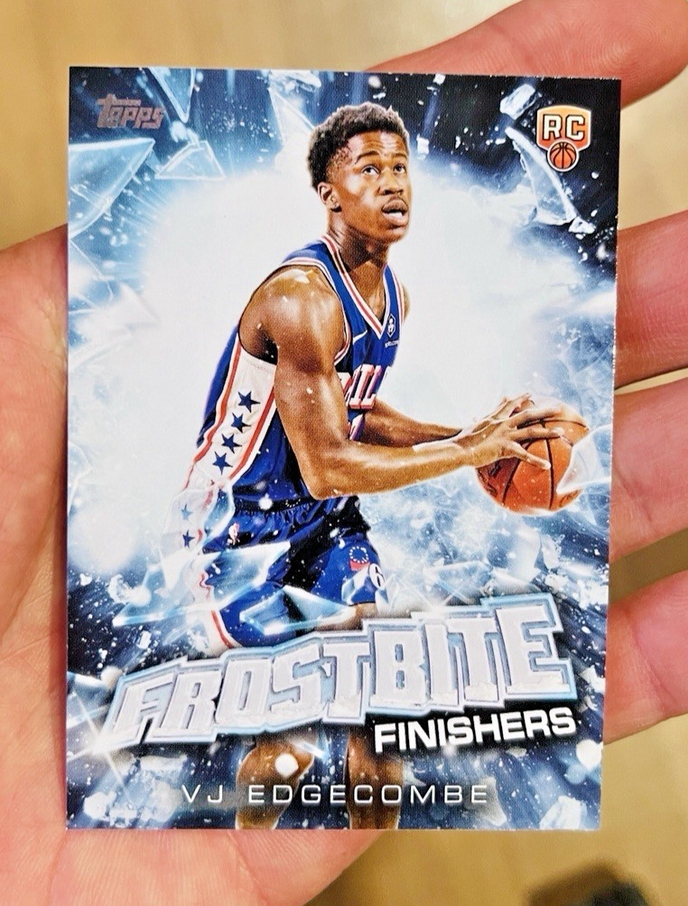 VJ Edgecombe 2025 Topps Holiday Frostbite Finishers SSP #FF-VE Rookie 🏀 76ers