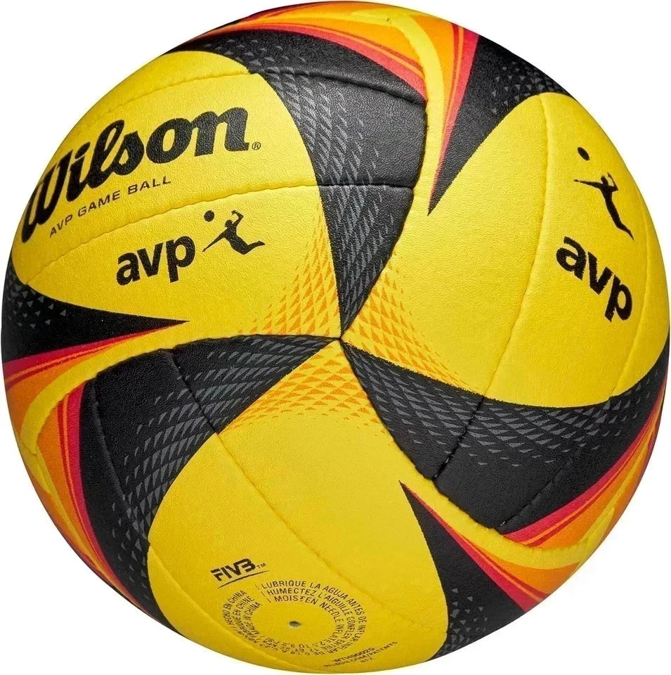 Wilson OPTX AVP Oficial Voleibol Playa Pro Juego Pelota Nuevo Negro/Amarillo Foto 2 de 4