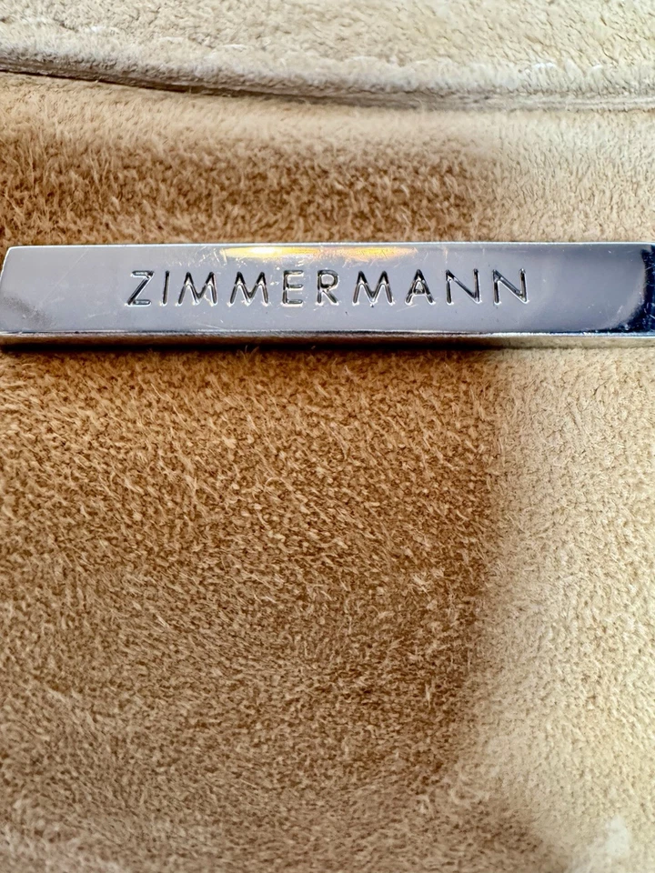 Bolsa tiracolo Zimmermann couro camurça marrom nova sem etiquetas - Imagem 3 de 4