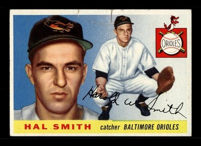 1955 Topps # 8 Hal Smith Rookie Poor TheVintageCards