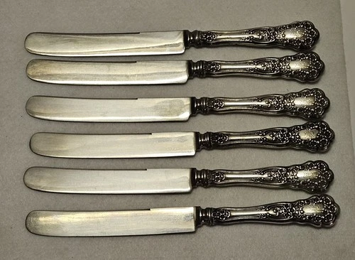 6 Vintage GORHAM Sterling Silver BUTTERCUP Knives  9 1/2" LaTema