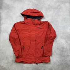 Jack Wolfskin Rain Jacket Womens Small Texapore Outdoor Hiking Shell Coat, Red