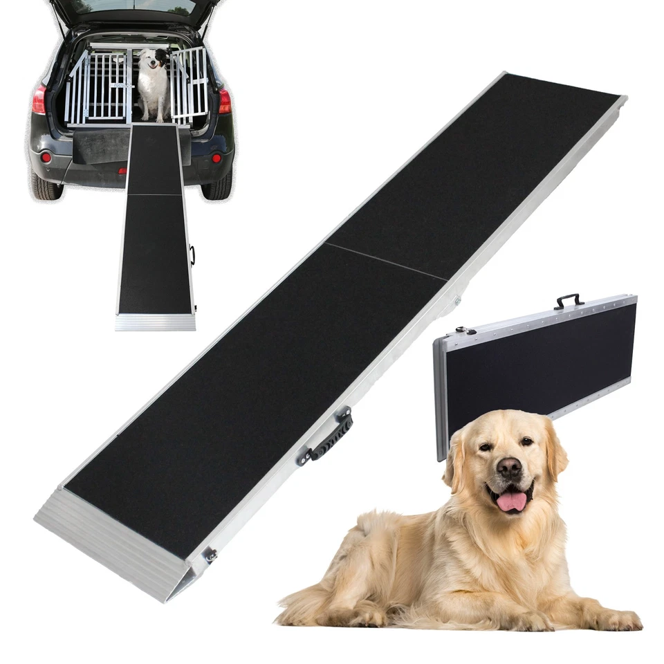 Rampe pour Chiens Escalier Hundeautorampe Aluminium Dépliable Jusqu'À 180 KG - Photo 1/1