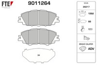 Bremsbelagsatz Scheibenbremse Fte 9011264 FüR Toyota Prius Phv Plug Hybrid ZVW52