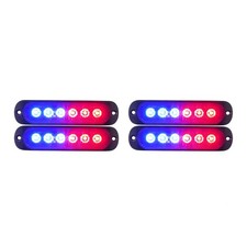 Xprite 4pcs Emergency Strobe Lights Multi Color 6-led Surface Mount Flashing... Xprite 4pcs Emergency Strobe Lights Multi Color 6-led Surface Mount Flashing...