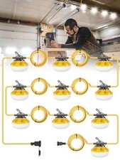 Construction String Lights: 100FT 10 Bulbs String Work 100FT-Type A Plug