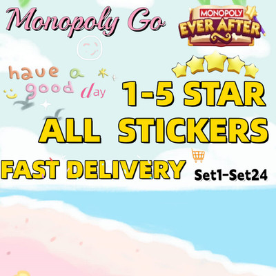 GO Sticker Monopoly Sticker 5star ,4star,3star,2star,1sta,    SUPER FAST  