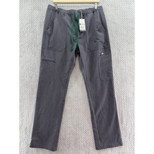 FIGS Pants Men L Gray Cairo Cargo Scrub Elastic Waist Technical Collection New