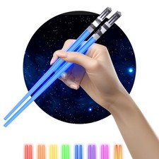 LIGHTSABER CHOPSTICKS STAR WARS LED LIGHT-UP Glowing Light Saber Chop Sticks