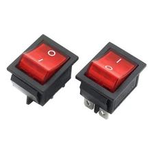 Fancierstudio Position Press Rocker Power 4 Pin 2 30A On/Off Heat Switch 2-Pack